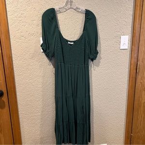Abercrombie & Fitch Green Midi Dress